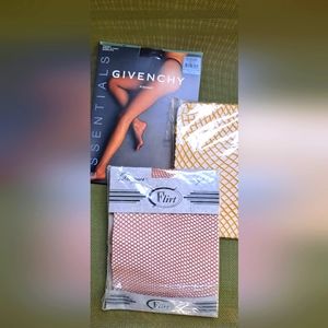 Fishnet stockings.  Black, beige and yellow.  Waist to toe.  Never worn.  Size L